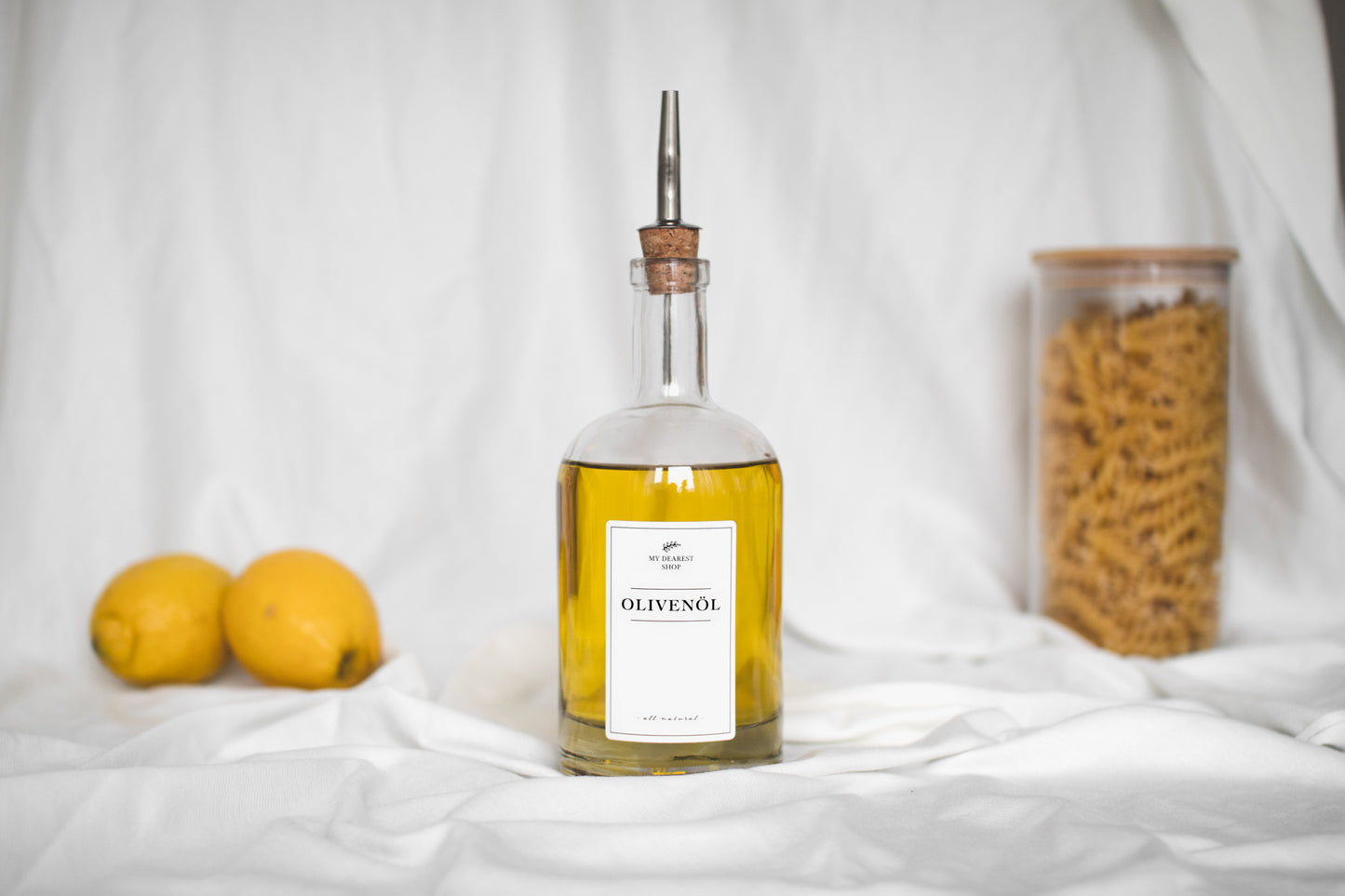 Glass bottle olive oil | Vinegar - round 500ml